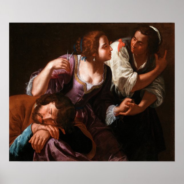 Gentileschi - Samson och Delilah Poster (Framsidan)