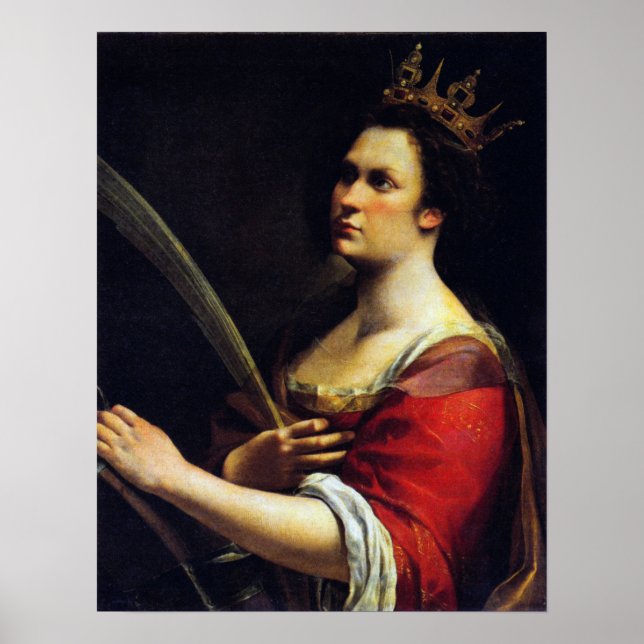 Gentileschi - Sankta Katarina 1615 Poster (Framsidan)