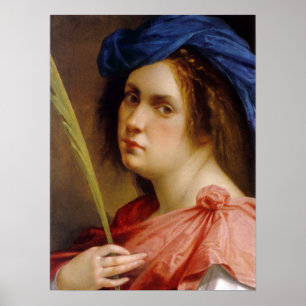 Gentileschi - Självporträtt Poster