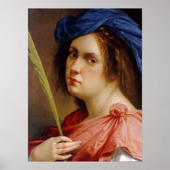 Gentileschi - Självporträtt Poster (Framsidan)