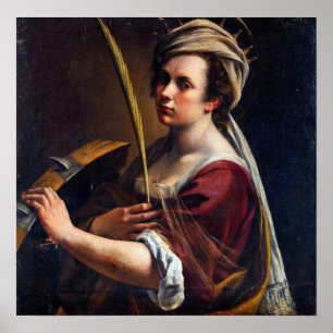 Gentileschi - Självporträtt Poster