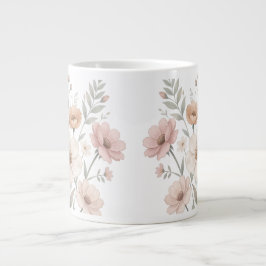 Gentle Anemone Bouquet Watercolor Softness Jumbo Mugg