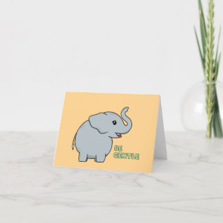 Gentle Baby Elephant Helgkort