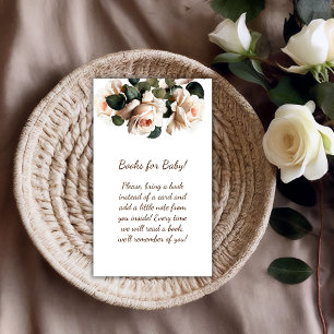 Gentle Beige Ro Girl Baby Shower Bokar för Baby Tilläggskort