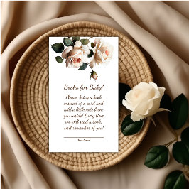 Gentle Beige Ro Girl Baby Shower Bokar för Baby Tilläggskort