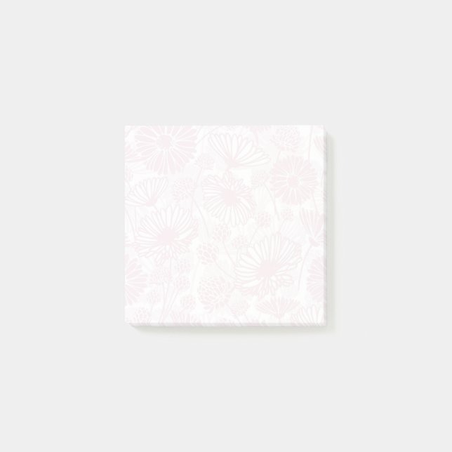 Gentle Bloom (Rosa) | Vit) Post-it Block (Framsida)