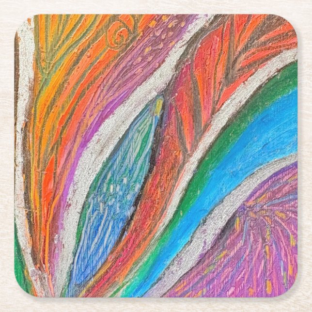 Gentle Bloom Underlägg - Texturerat Blommönster (Framsidan)