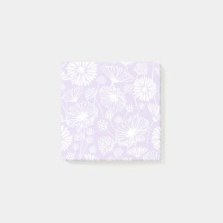 Gentle Bloom (vit) | Lavender) Post-it Block