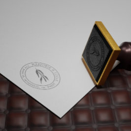 Gentle Botanicals Monogram Returadress Frimärke Stämpel