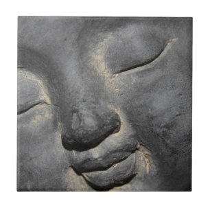 Gentle Buddha Ansikte Stone Sculpture Kakelplatta