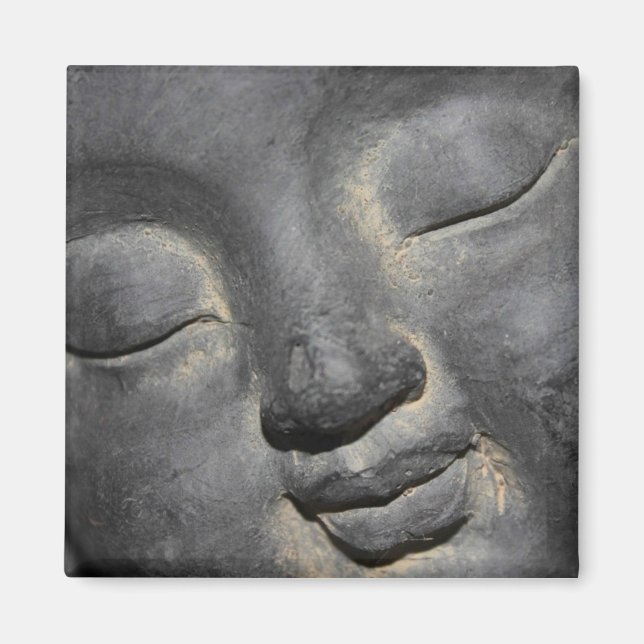 Gentle Buddha Ansikte Stone Sculpture Magnet (Framsidan)