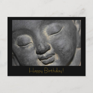 Gentle Buddha Ansikte Stone Sculpture Vykort