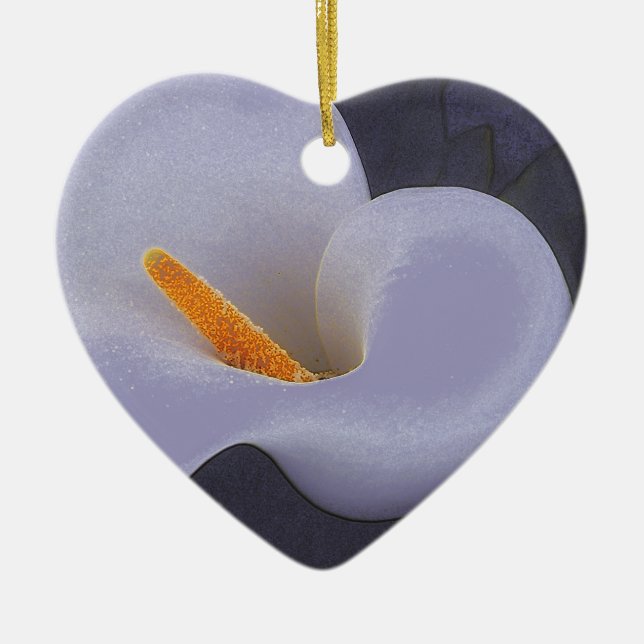 Gentle Calla Lily Petal Vågar Keramic Ornaments Julgransprydnad Keramik (Framsidan)