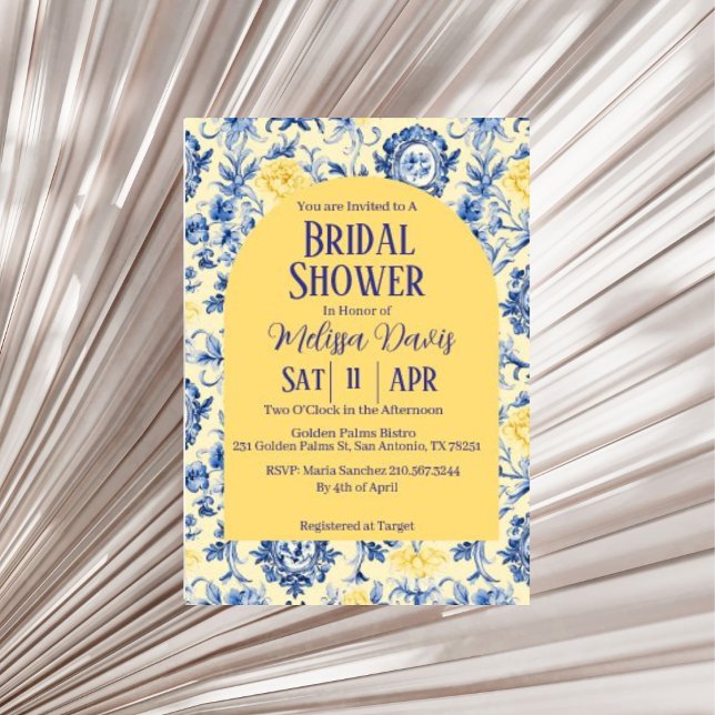 Gentle Chinoiserie Bridal Shower Invitation  Inbjudningar (Gentle Bridal Shower Invitation )