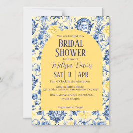 Gentle Chinoiserie Bridal Shower Invitation  Magnetisk Inbjudningskort