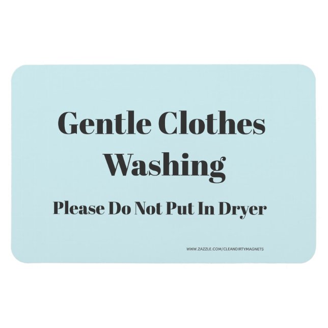 Gentle Clothes Tvättar - w/site adress Magnet (Horisontell)