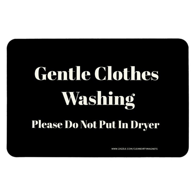 Gentle Clothes Tvättar - w/site adress Magnet (Horisontell)