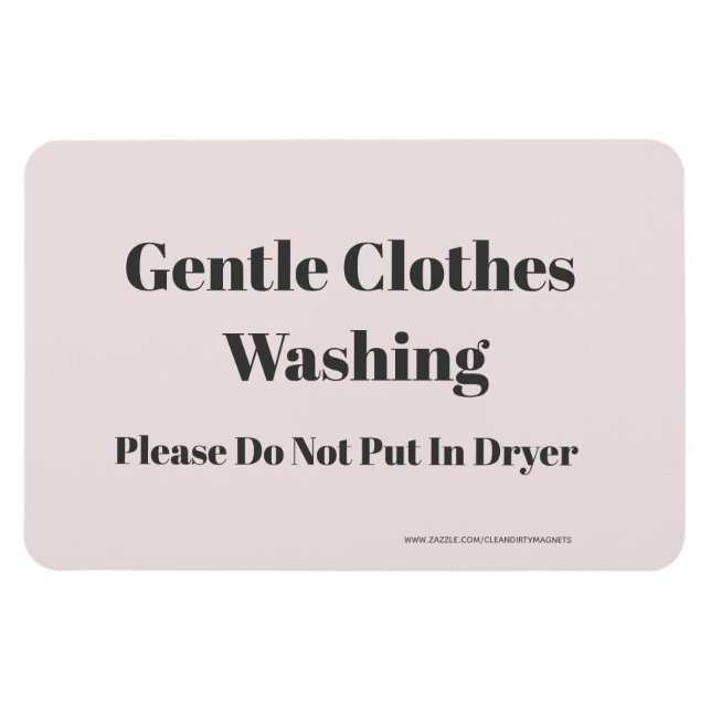 Gentle Clothes Tvättar - w/site adress Magnet (Horisontell)