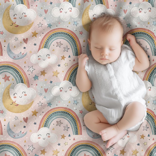 Gentle Clouds Blanket Pastel Gift för lilla ett Fleecefilt (Gentle Clouds Blanket Pastel Gift for Little One)