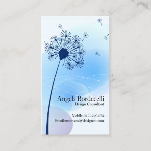 Gentle Dandelion Flower Blommigt Nature Visitkort