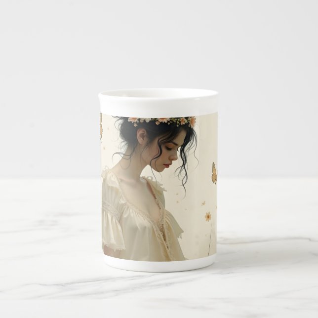 Gentle Elegance in a Butterfly Dance Benporslin Mugg (Framsidan)