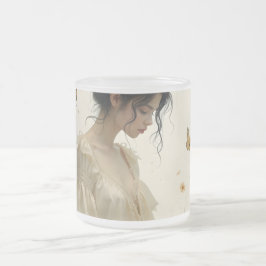 Gentle Elegance in a Butterfly Dance Frostad Glasmugg