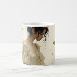 Gentle Elegance in a Butterfly Dance Magisk Mugg
