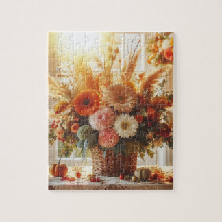 Gentle Fall Flowers Jigszle Puzzle Pussel
