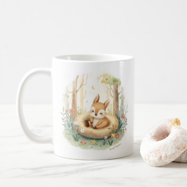 Gentle Forest Friend - Kind_Ones Whimsical Kaffemugg (Med munk)