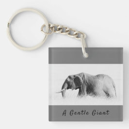 Gentle Giant Elephant High nyckel-foto med text