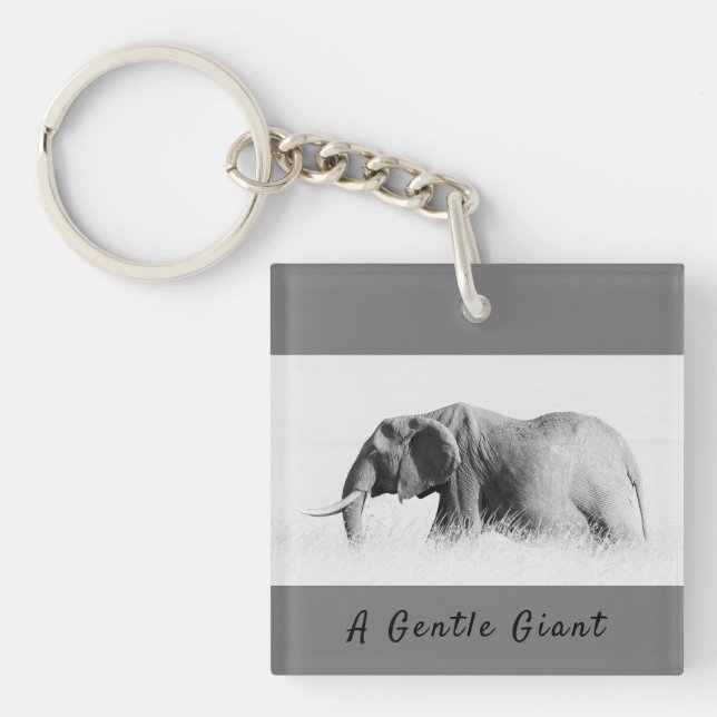 Gentle Giant Elephant High nyckel-foto med text (Framsidan)