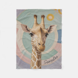 Gentle Giant: Pastel Giraffe Fleecefilt