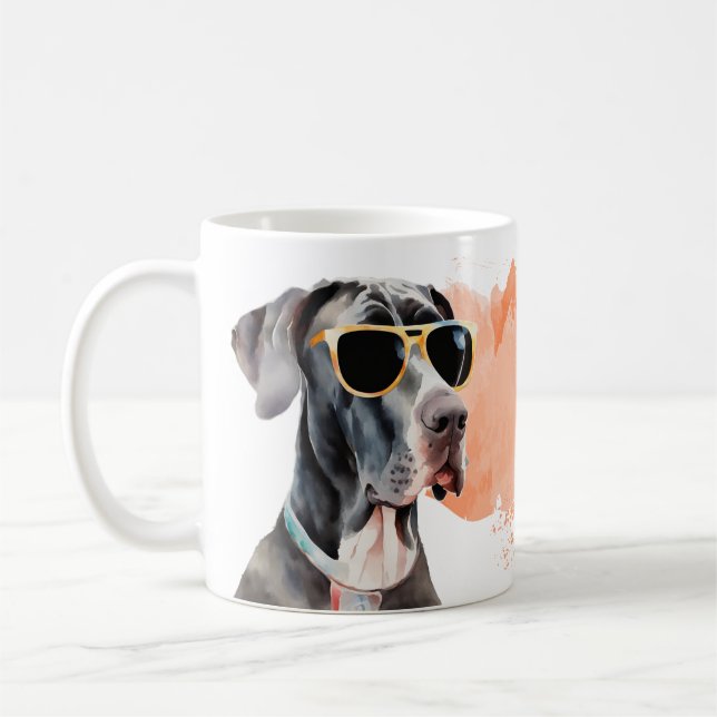 Gentle Giant Watercolor Great dane Mugg (Vänster)