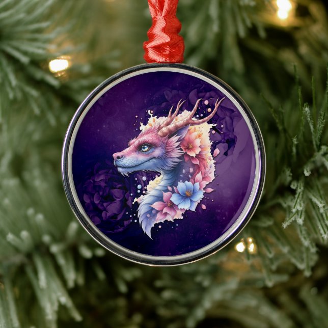 Gentle Guardian Dragon.  Julgransprydnad Metall (Träd)