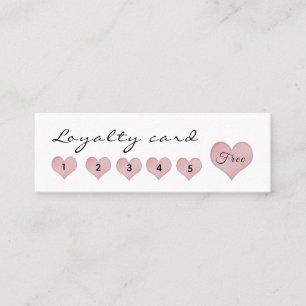 Gentle gullig rosa-hjärtan calligraphy bokeh glitt lojalitetskort