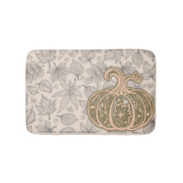 Gentle Harvest Pumpkin- Warm Peach Bath Mat Badrumsmatta