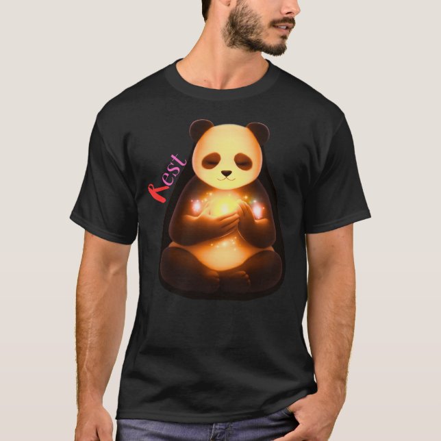 Gentle Healing Calm Panda Emotional Comfort T Shirt (Framsida)