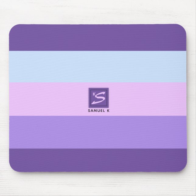 Gentle Lavender Dreams Färg Palette Monogram Musmatta (Framsidan)