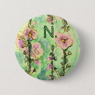 Gentle Mallow med monogram Knapp