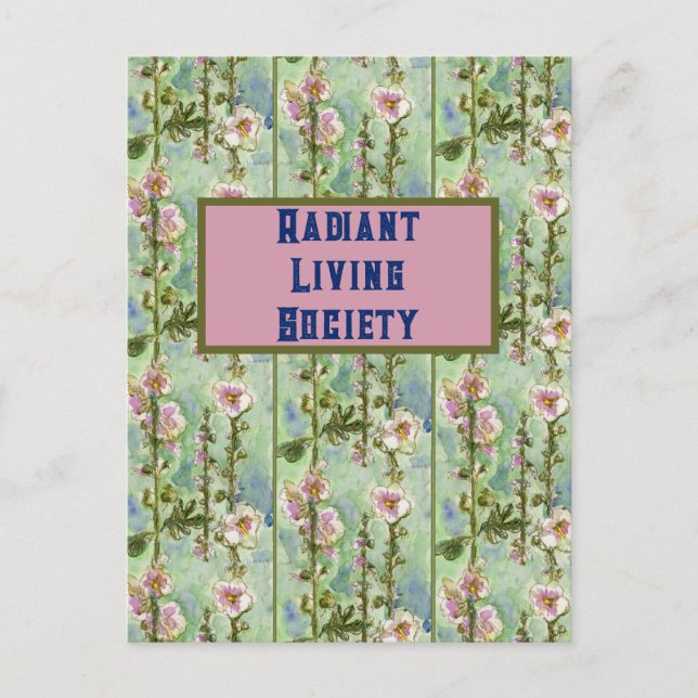 Gentle Mallow Radiant Living Vykort (Framsida)