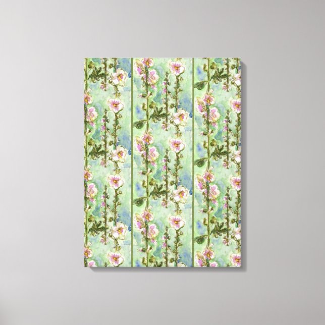 Gentle Mallow Triptych Canvastryck (Framsida)