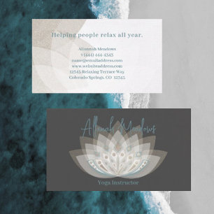 Gentle Mandala Lotus Flower Affärskort Visitkort