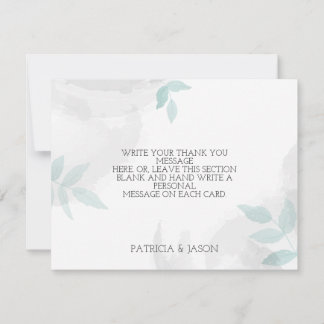 Gentle mint och grått Bröllop Tack Kort