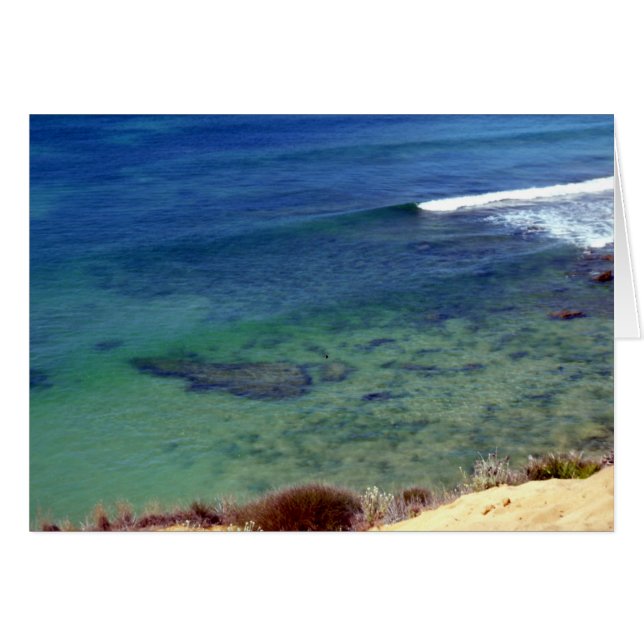 Gentle Ocean Vågar Hälsningskort (Framsidan Horizontal)