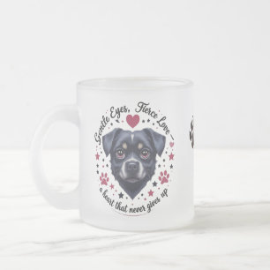 Gentle Ögon, Fierce Kärlek - Hund Frosted Mugg
