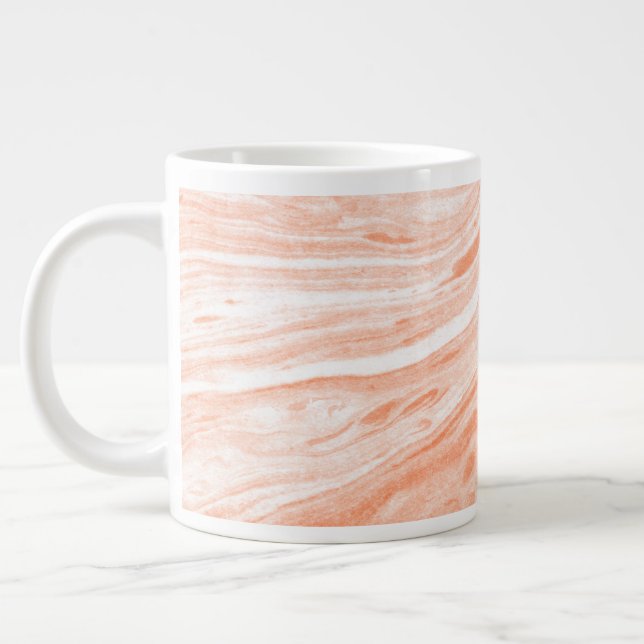 Gentle Orange Marble Stone Jumbo Mugg (Vänster)