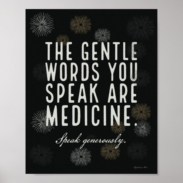 Gentle Ord är medicin - Poster (Framsidan)