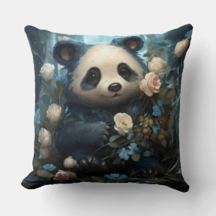 Gentle Panda Bear bland Jungle Ro Kudde