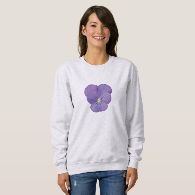 Gentle Pansy Långärmad T Shirt (Hel framsida)