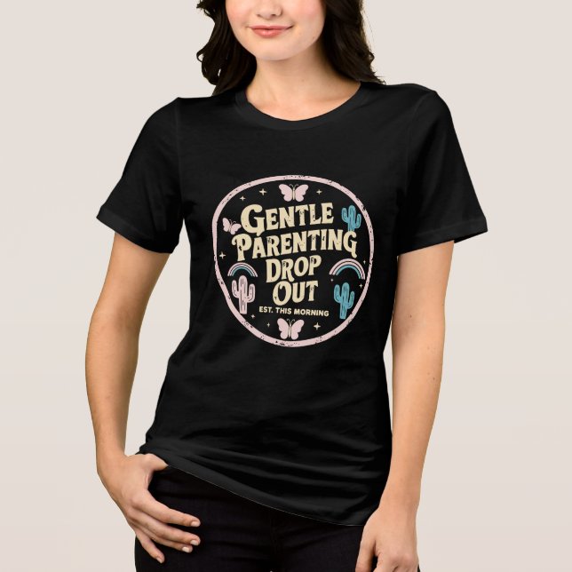 Gentle Parating Humor Mamma Pastel Cactus T Shirt (Framsida)
